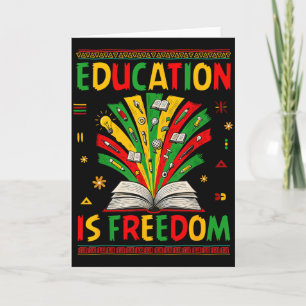 Education Is Freiheit Bücher Liebhaber Schwarze Ge Karte