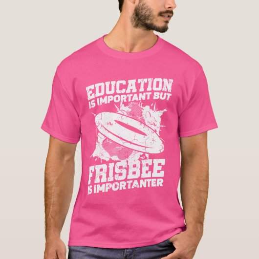 Education Is Important But Sports Ultimate Frisbee T-Shirt (Vorderseite)