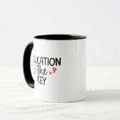 'Education Is The Key' Teacher Thank You Gift  Tasse (Vorderseite Links)