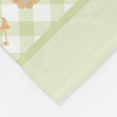 Educational Let's Count Gingham Name Boho Lion Fleecedecke (Ecke)