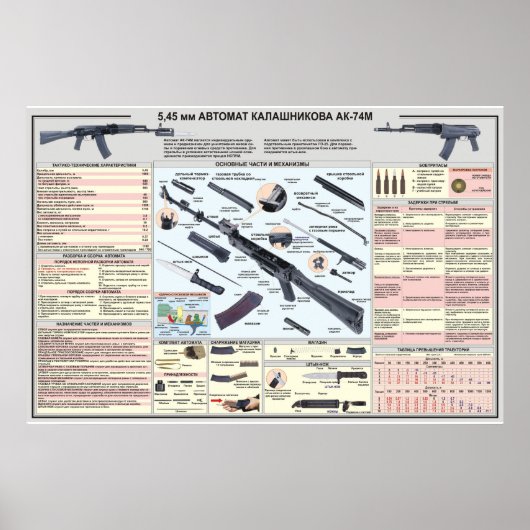 educational posters AK-74 Kalashnikov Poster (Vorne)