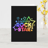 EDUCATIONAL ROCKSTAR Funny Teacher Quote Back to Karte (Gelbe Blume)