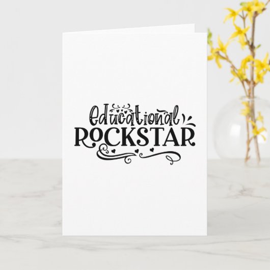 Educational Rockstar Karte (Gelbe Blume)