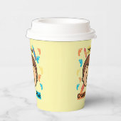 Educative Birthday Colorful Footprints Pappbecher (Rechts)