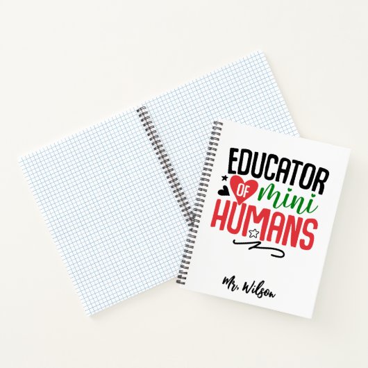 Educator of Mini Humans Notebook – Funny Teacher Notizblock (Innenseite)