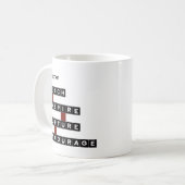 Educator Teacher Word Tile Black Custom Text Kaffeetasse (Vorderseite Links)