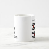 Educator Teacher Word Tile Black Custom Text Kaffeetasse (Mittel)