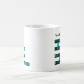 Educator Teacher Word Tile Teal Custom Text Kaffeetasse (Mittel)
