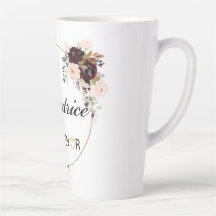 Éducatrice Floral Watercolor Latte Tasse