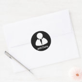 .eduGuru Sticker, Text (schwarz) Runder Aufkleber (Umschlag)