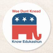 Edukashun - runde Untersetzer (Vorderseite)