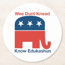 Edukashun - runde Untersetzer