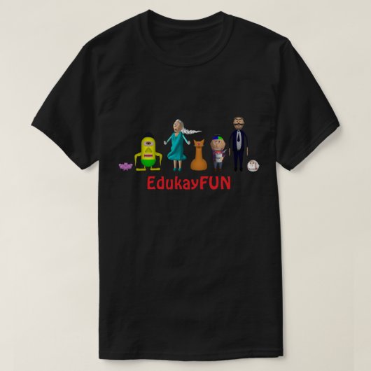 EdukayFUN T-shirt (With Johnny, Papa, Ulsa & more) (Design vorne)