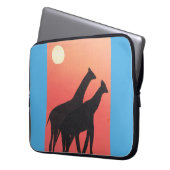 EDV-Sieb mit Giraffendesign Laptopschutzhülle (Vorderseite Links)