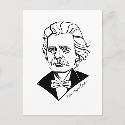 Edvard Grieg Postkarte (Vorderseite)