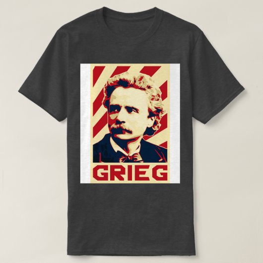 Edvard Grieg Retro T-Shirt (Design vorne)