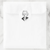 Edvard Grieg Runder Aufkleber (Tasche)