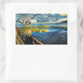 Edvard Meets Vincent Rechteckiger Aufkleber (Tasche)