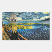 Edvard Meets Vincent Rechteckiger Aufkleber (Vorderseite)