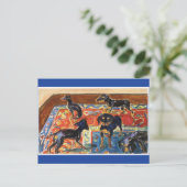 Edvard Munch, 5 Welpen auf Teppichzeichnen Postkarte (Stehend Vorderseite)