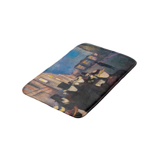 Edvard Munch - Abend auf der Karl Johan Street Badematte (Schrägansicht)