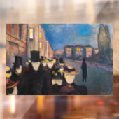 Edvard Munch - Abend auf der Karl Johan Street Fensteraufkleber (Blatt 2)