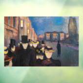Edvard Munch - Abend auf der Karl Johan Street Fensteraufkleber (Blatt 3)
