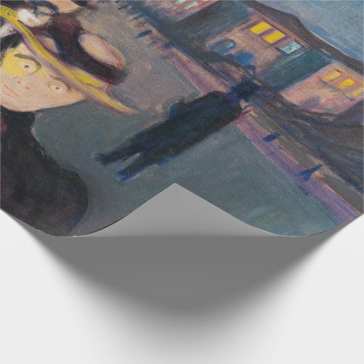 Edvard Munch - Abend auf der Karl Johan Street Geschenkpapier (Ecke)