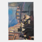 Edvard Munch - Abend auf der Karl Johan Street Geschirrtuch (Vertikal)