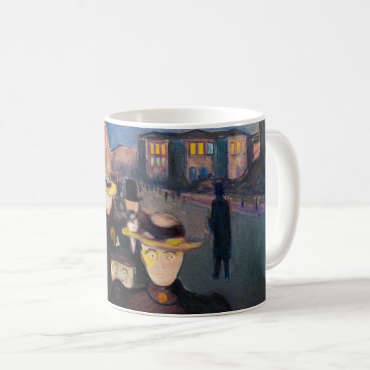 Edvard Munch - Abend auf der Karl Johan Street Kaffeetasse (VorderseiteRechts)