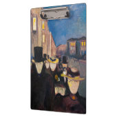 Edvard Munch - Abend auf der Karl Johan Street Klemmbrett (Links)