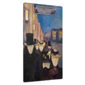 Edvard Munch - Abend auf der Karl Johan Street Klemmbrett (Rechts)