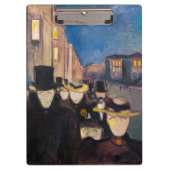 Edvard Munch - Abend auf der Karl Johan Street Klemmbrett (Vorderseite)