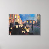 Edvard Munch - Abend auf der Karl Johan Street Leinwanddruck (Vorderseite)