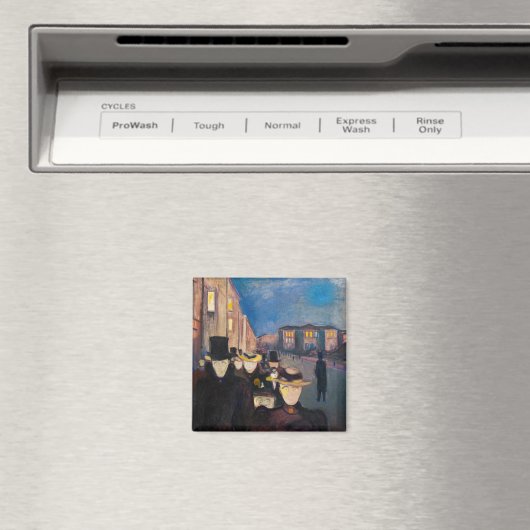 Edvard Munch - Abend auf der Karl Johan Street Magnet (In Situ (Geschirrspüler))