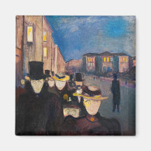 Edvard Munch - Abend auf der Karl Johan Street