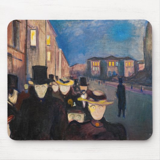 Edvard Munch - Abend auf der Karl Johan Street Mousepad (Vorne)