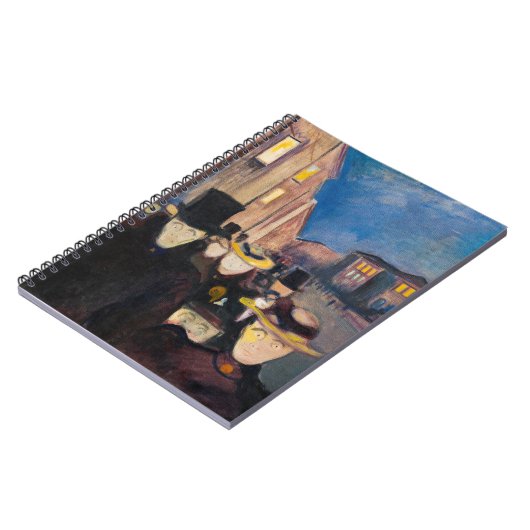 Edvard Munch - Abend auf der Karl Johan Street Notizblock (Linke Seite)