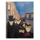 Edvard Munch - Abend auf der Karl Johan Street Notizblock (Vorderseite)