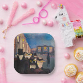 Edvard Munch - Abend auf der Karl Johan Street Pappteller (Party)