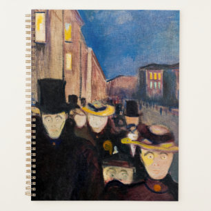 Edvard Munch - Abend auf der Karl Johan Street Planer
