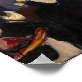 Edvard Munch - Abend auf der Karl Johan Street Poster (Ecke)