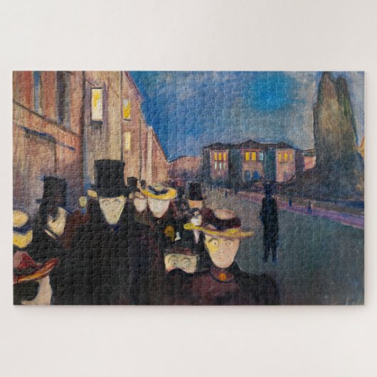 Edvard Munch - Abend auf der Karl Johan Street Puzzle (Horizontal)