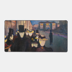 Edvard Munch - Abend auf der Karl Johan Street Schreibtischunterlage