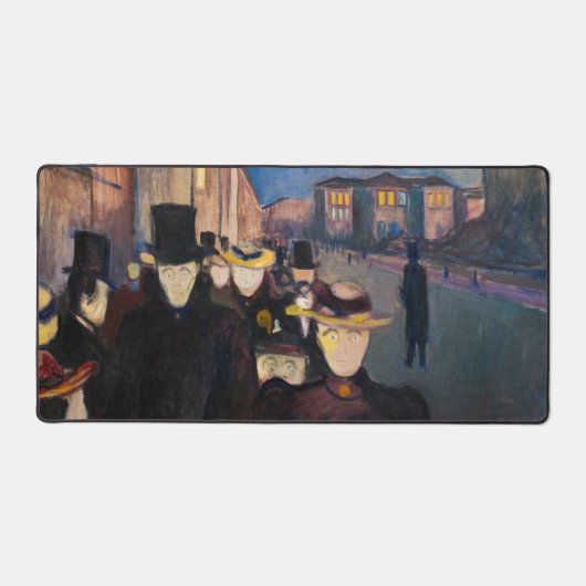 Edvard Munch - Abend auf der Karl Johan Street Schreibtischunterlage (Vorderseite)