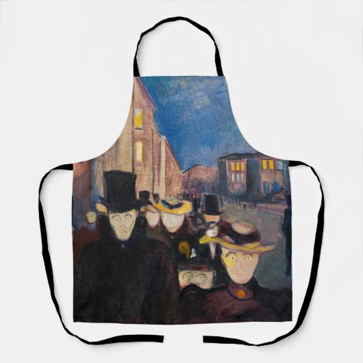 Edvard Munch - Abend auf der Karl Johan Street Schürze (Vorderseite)