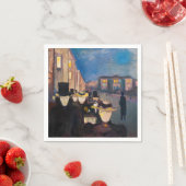 Edvard Munch - Abend auf der Karl Johan Street Serviette (Beispiel)