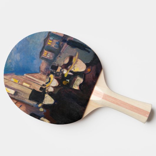 Edvard Munch - Abend auf der Karl Johan Street Tischtennis Schläger (Seitenansicht)