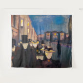 Edvard Munch - Abend auf der Karl Johan Street Wandteppich (Vorderseite (Horizontal))