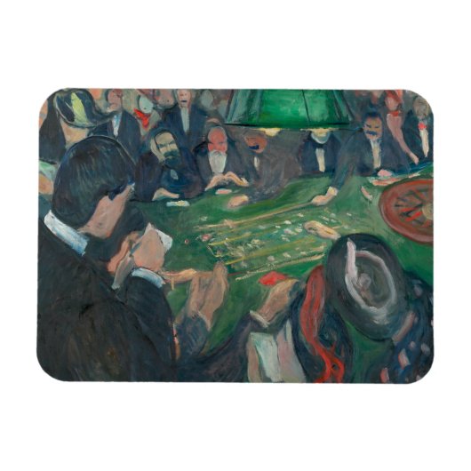 Edvard Munch - Am Roulette-Tisch Magnet (Horizontal)